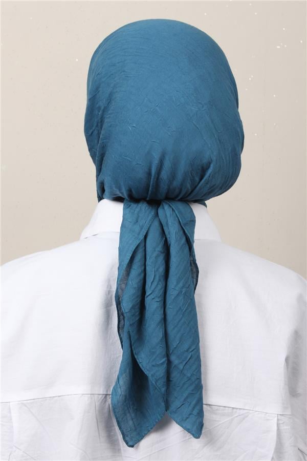 Bambu Kraşlı Eşarp 3081-80 Petrol 