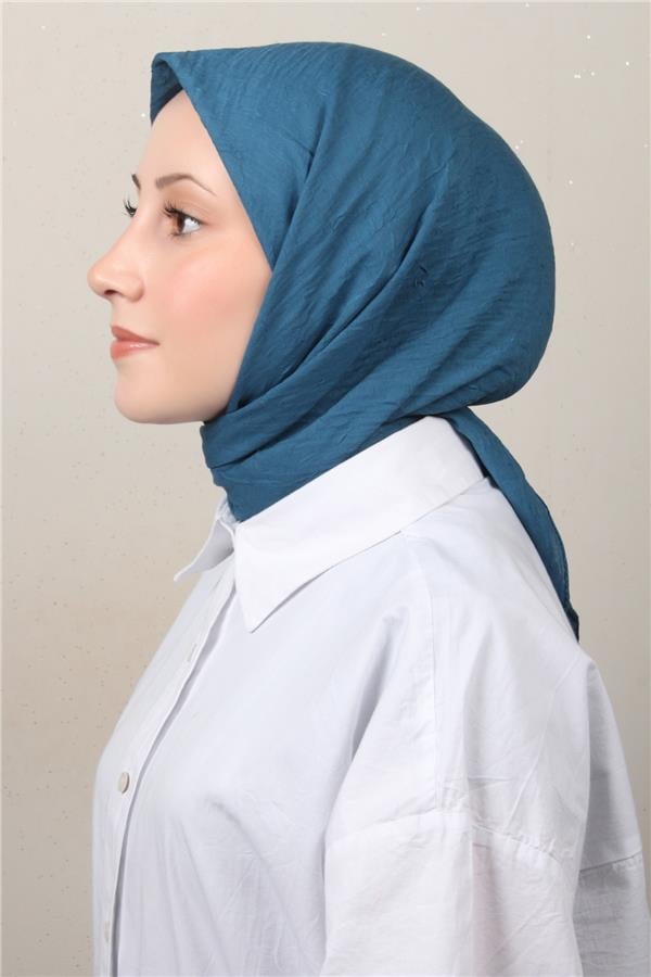 Bambu Kraşlı Eşarp 3081-80 Petrol 