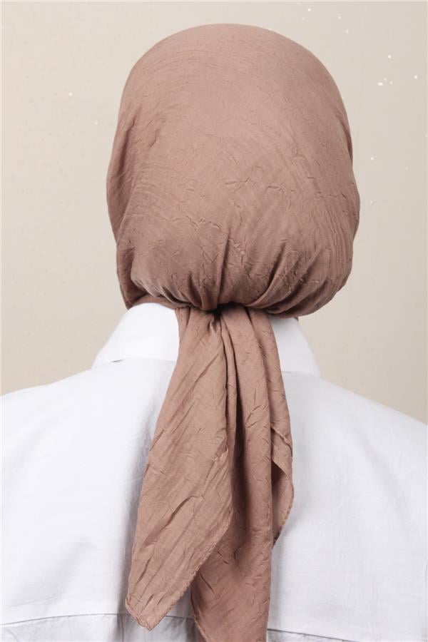 Bambu Kraşlı Eşarp 3081-82 Açık Kahve 