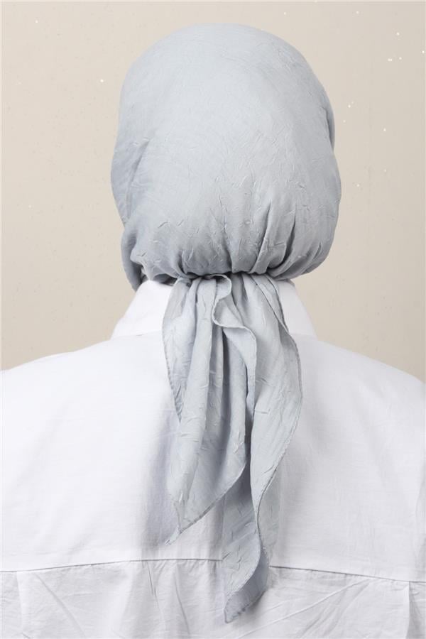 Bambu Kraşlı Eşarp 3081-86 Gri 