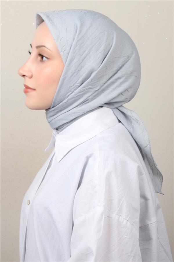 Bambu Kraşlı Eşarp 3081-86 Gri 