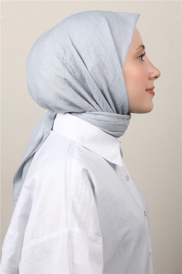 Bambu Kraşlı Eşarp 3081-86 Gri 