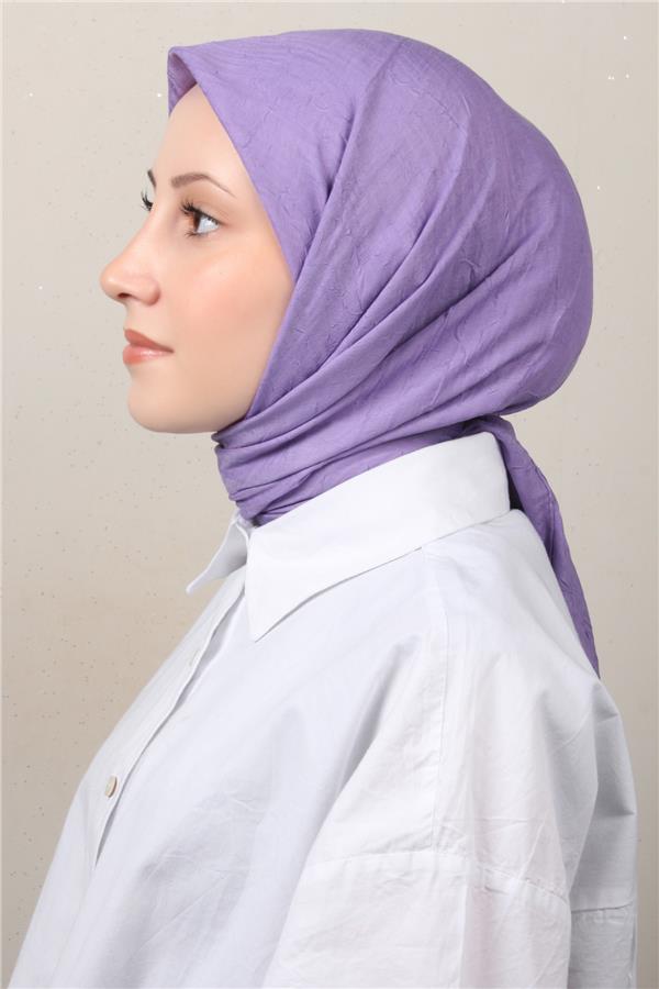 Bambu Kraşlı Eşarp 3081-90 Leylak 
