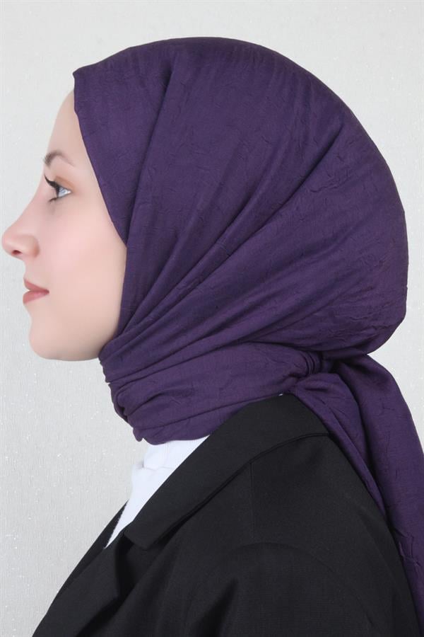 Bambu Kraşlı Şal 2724-111 Mor