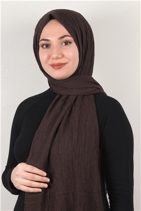 Bambu Kraşlı Şal 2724-114 Acı Kahve