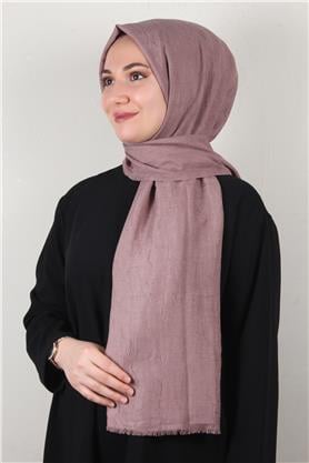Bambu Kraşlı Şal 2724-118 Koyu Pudra 