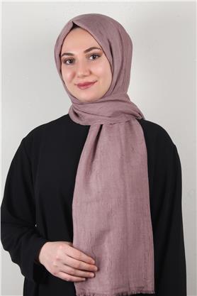 Bambu Kraşlı Şal 2724-118 Koyu Pudra 