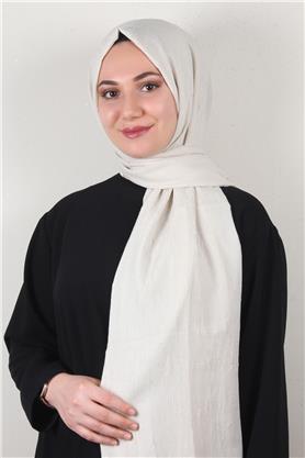 Bambu Kraşlı Şal 2724-120 Kemik