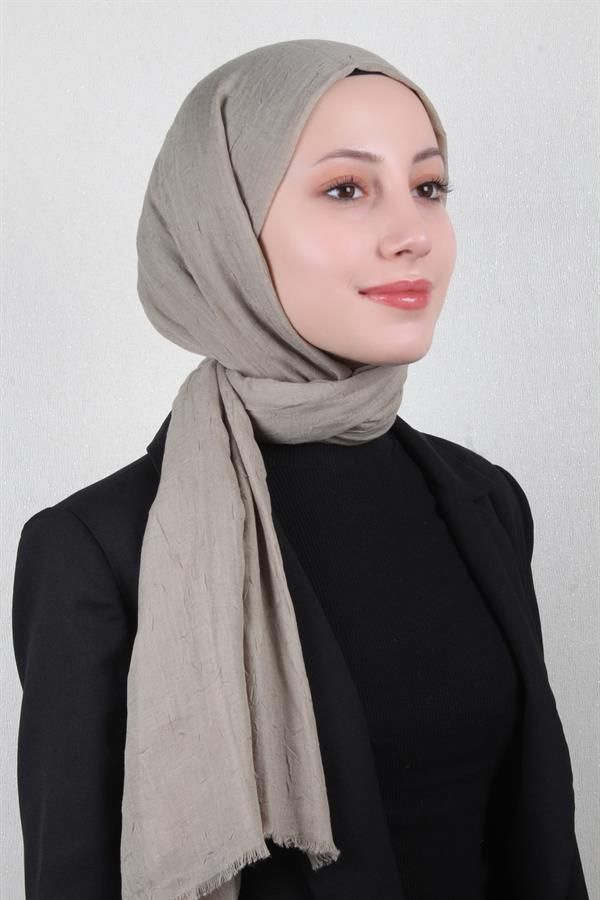 Bambu Kraşlı Şal 2724-121 Islak Kum