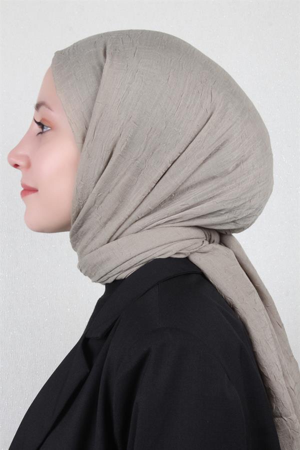 Bambu Kraşlı Şal 2724-121 Islak Kum