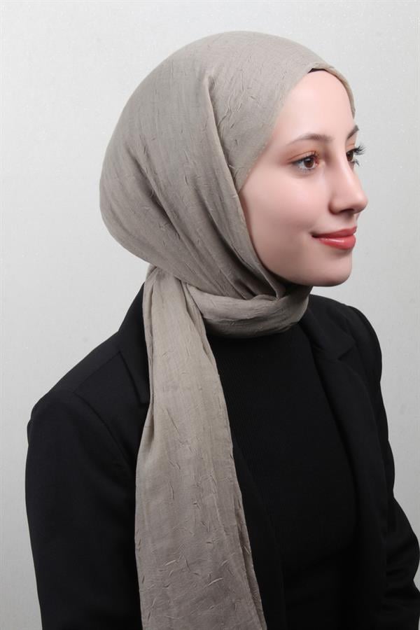 Bambu Kraşlı Şal 2724-121 Islak Kum