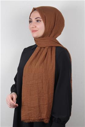 Bambu Kraşlı Şal 2724-122 Tarçın