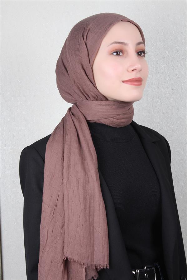 Bambu Kraşlı Şal 2724-131 Mocha