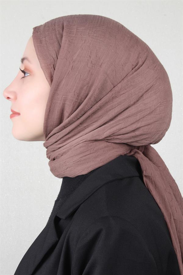 Bambu Kraşlı Şal 2724-131 Mocha