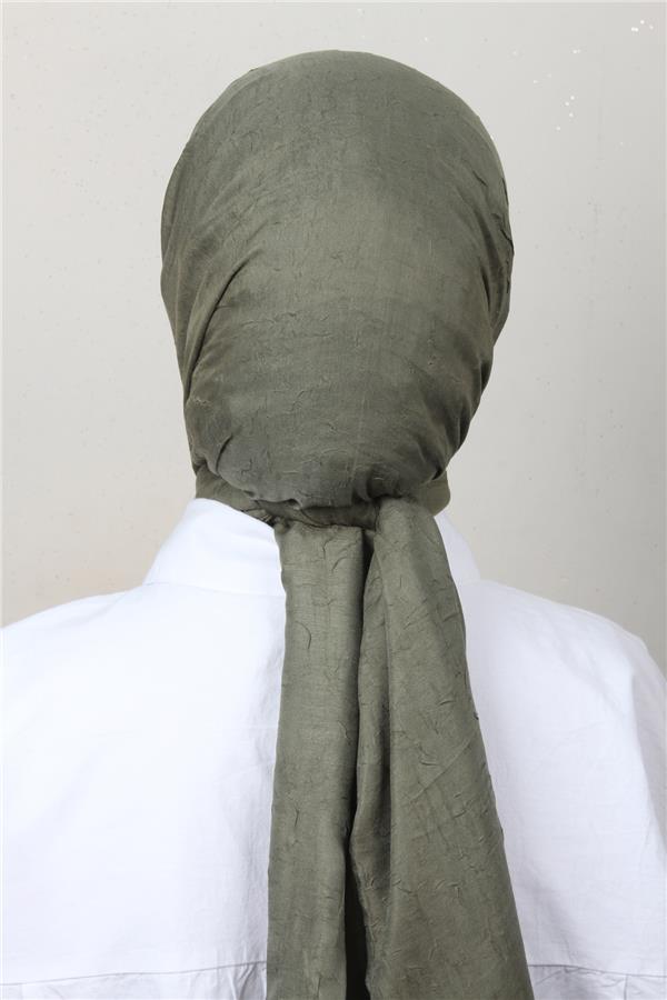 Bambu Kraşlı Şal 2724-134 Haki 