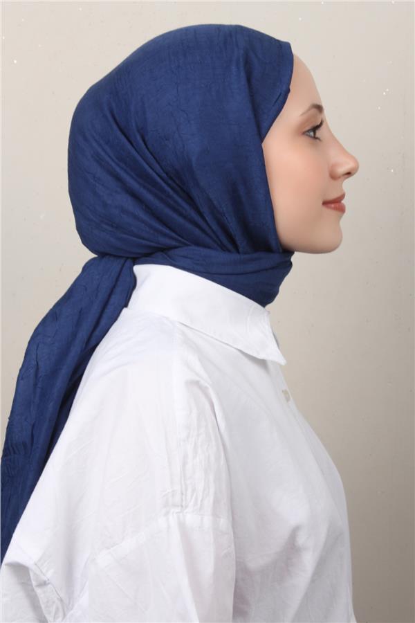 Bambu Kraşlı Şal 2724-135 Saks