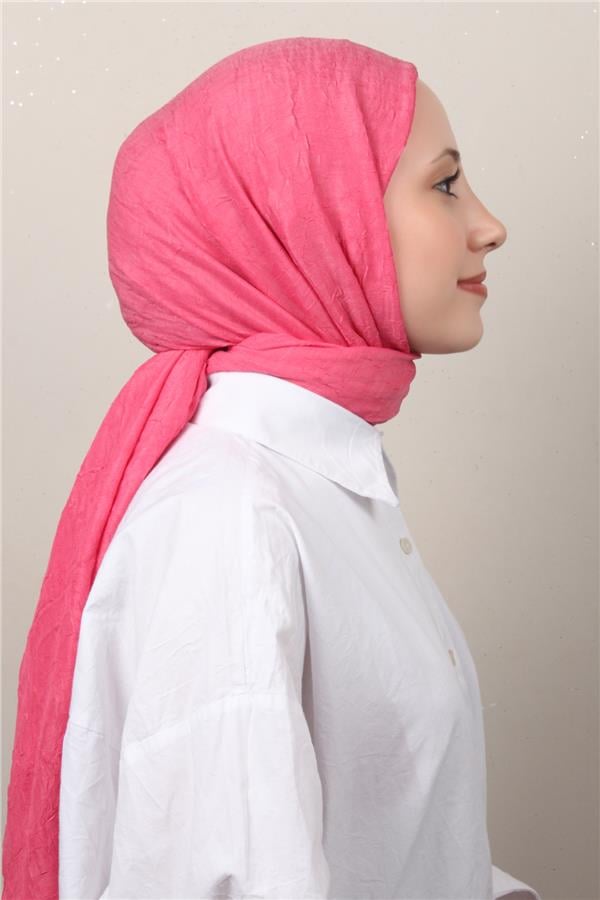 Bambu Kraşlı Şal 2724-139 Fuşya 