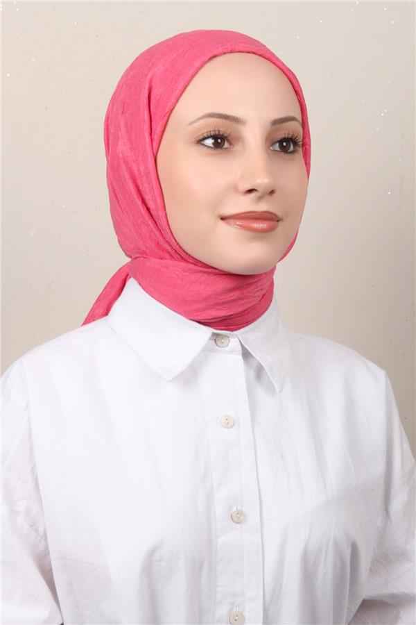 Bambu Kraşlı Şal 2724-139 Fuşya 