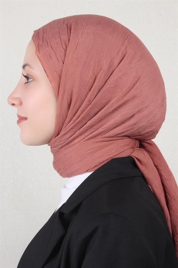 Bambu Kraşlı Şal 2724-17 Kızıl Toprak