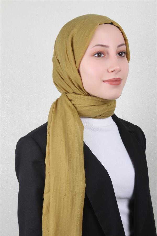 Bambu Kraşlı Şal 2724-25 Hardal