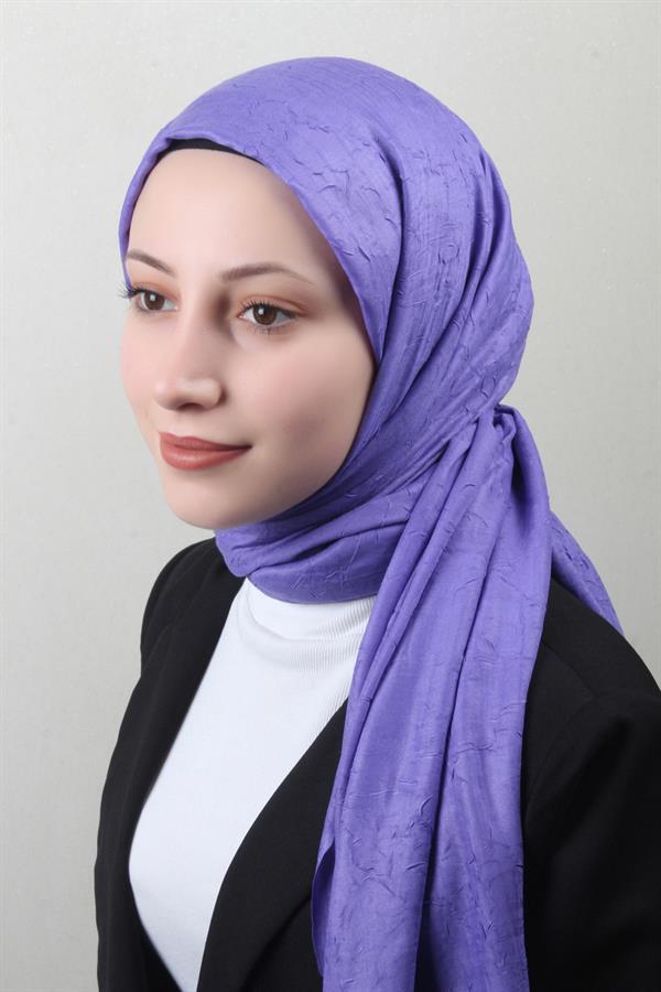 Bambu Kraşlı Şal 2724-42 Leylak