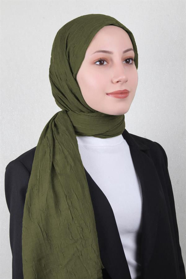 Bambu Kraşlı Şal 2724-53 Yeşil