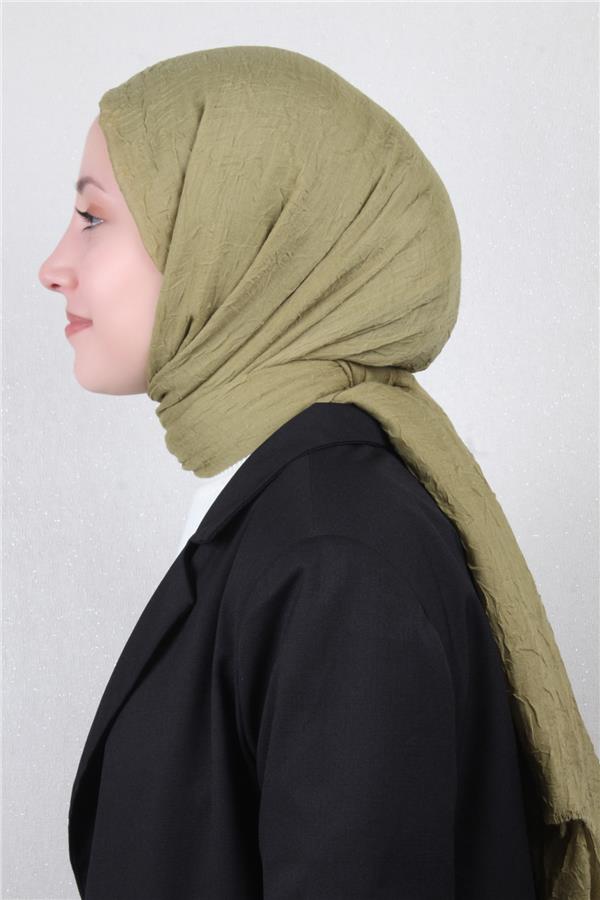 Bambu Kraşlı Şal 2724-73 Fıstık Yeşili