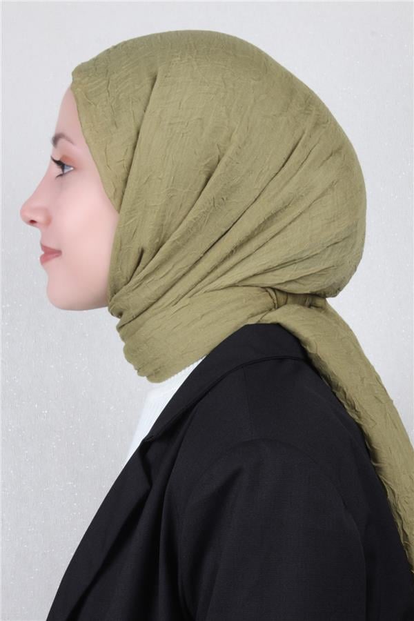 Bambu Kraşlı Şal 2724-73 Fıstık Yeşili