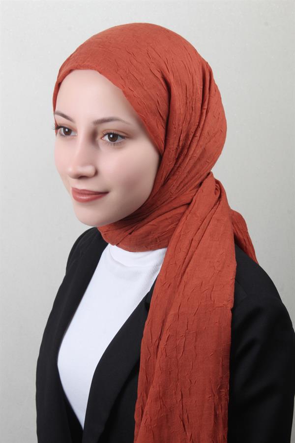 Bambu Kraşlı Şal 2724-77 Taba