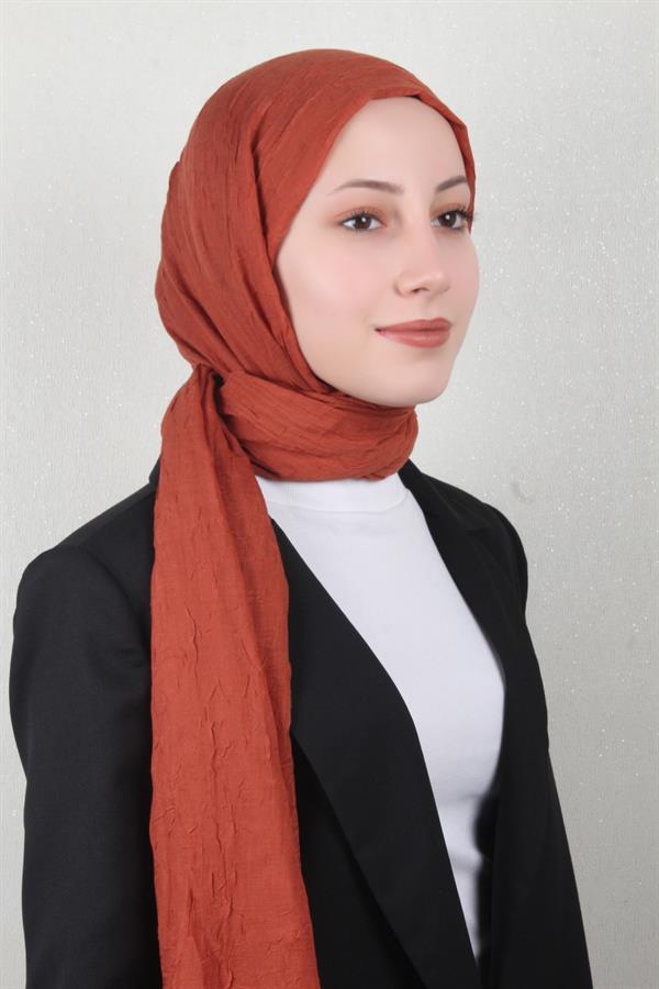 Bambu Kraşlı Şal 2724-77 Taba