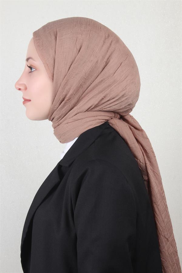 Bambu Kraşlı Şal 2724-78 Sütlü Kahve