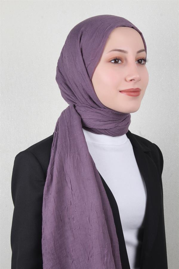 Bambu Kraşlı Şal 2724-84 İncir Moru