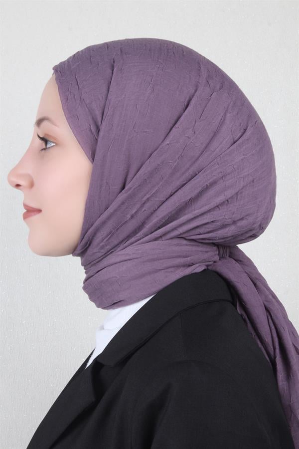 Bambu Kraşlı Şal 2724-84 İncir Moru