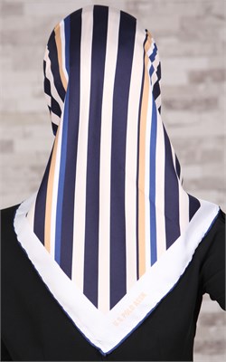 102-0034-04 U.S POLO ASSN EŞARP KREM-LACİVERT