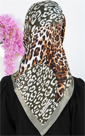 3859-20 ARMİNE İPEK YEŞİL KAHVE