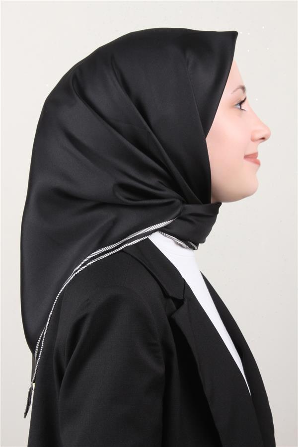 Belli Twil İpek Eşarp 40009-11 Siyah