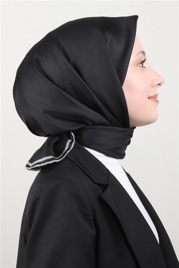 Belli Twil İpek Eşarp 40009-11 Siyah