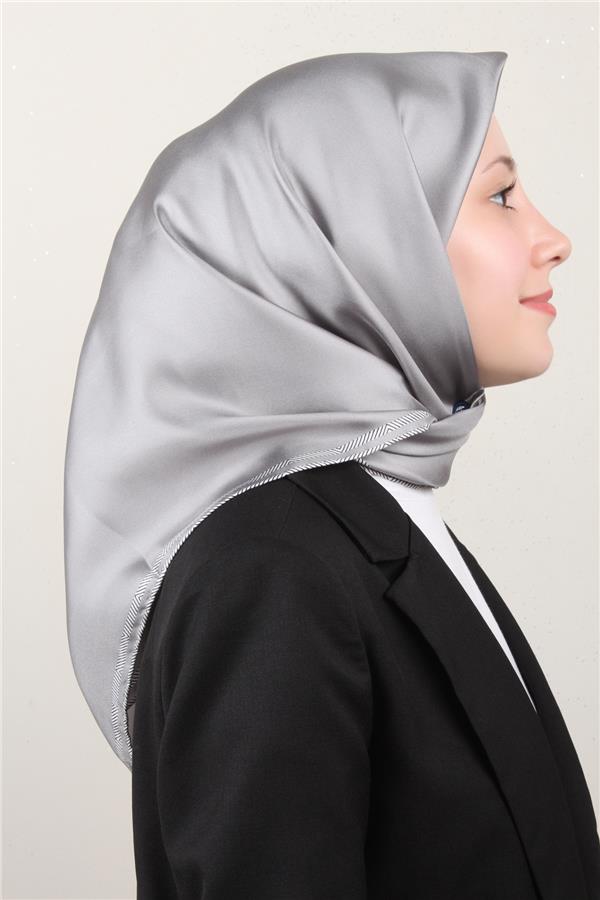 Belli Twil İpek Eşarp 40009-50 Gri