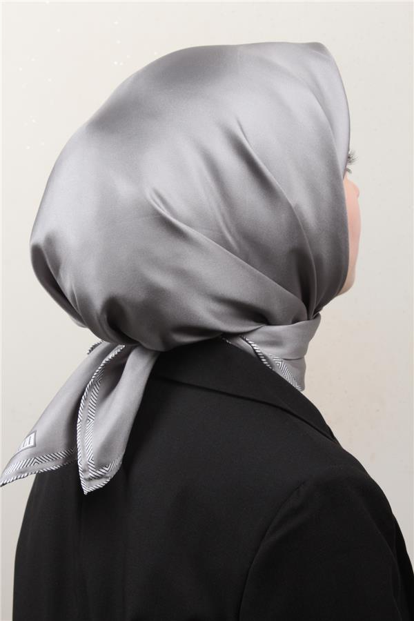 Belli Twil İpek Eşarp 40009-50 Gri