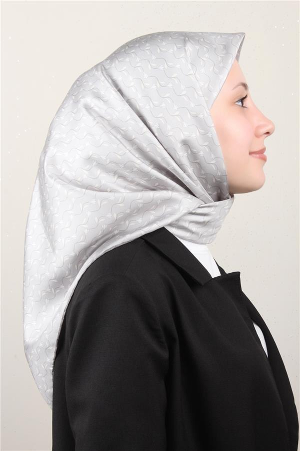 Belli Twil İpek Eşarp 4001-04 Gümüş
