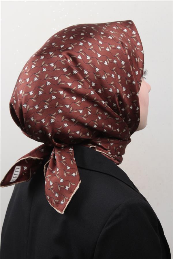 Belli Twil İpek Eşarp 4001-36 Kızıl Toprak