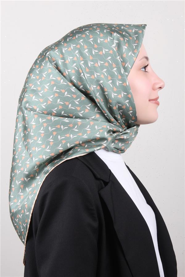 Belli Twil İpek Eşarp 4001-54 Yeşil