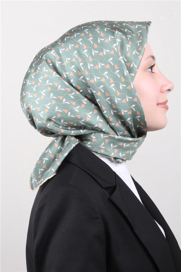 Belli Twil İpek Eşarp 4001-54 Yeşil
