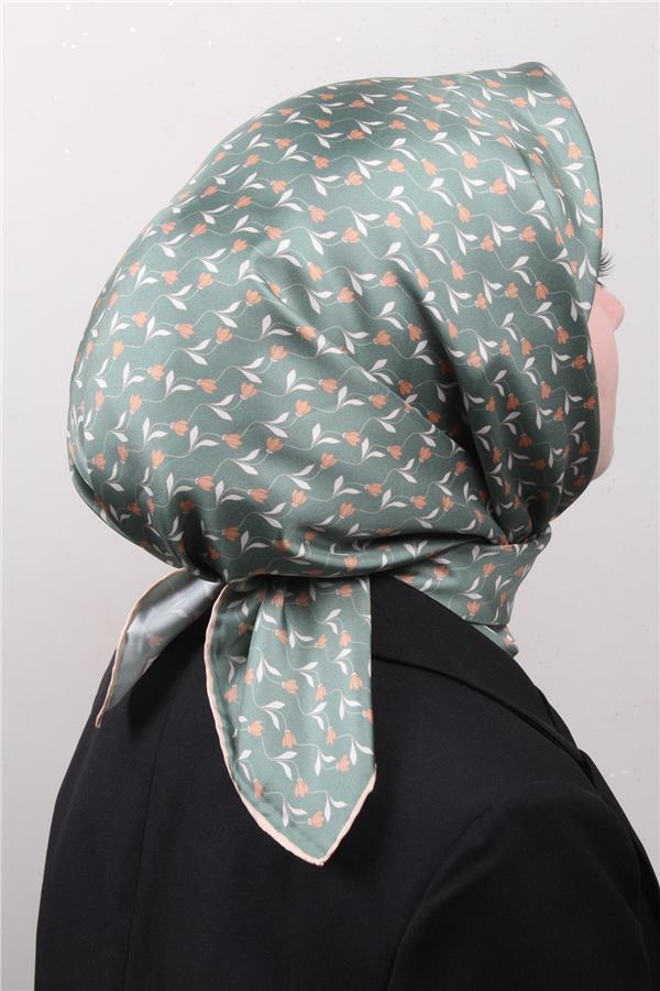 Belli Twil İpek Eşarp 4001-54 Yeşil