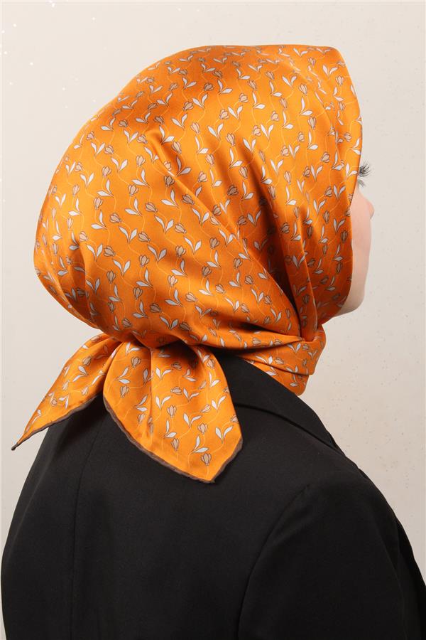 Belli Twil İpek Eşarp 4001-55 Turuncu