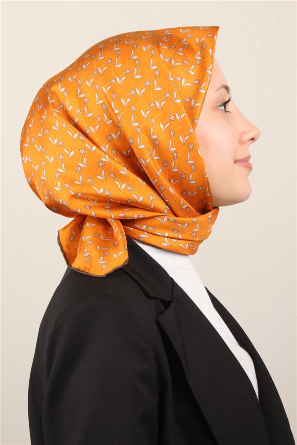 Belli Twil İpek Eşarp 4001-55 Turuncu