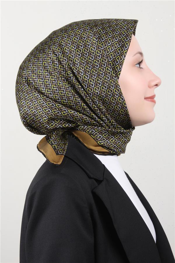 Belli Twil İpek Eşarp 4002-05 Yağ Yeşili