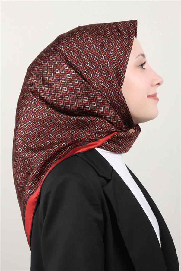 Belli Twil İpek Eşarp 4002-06 Kırmızı