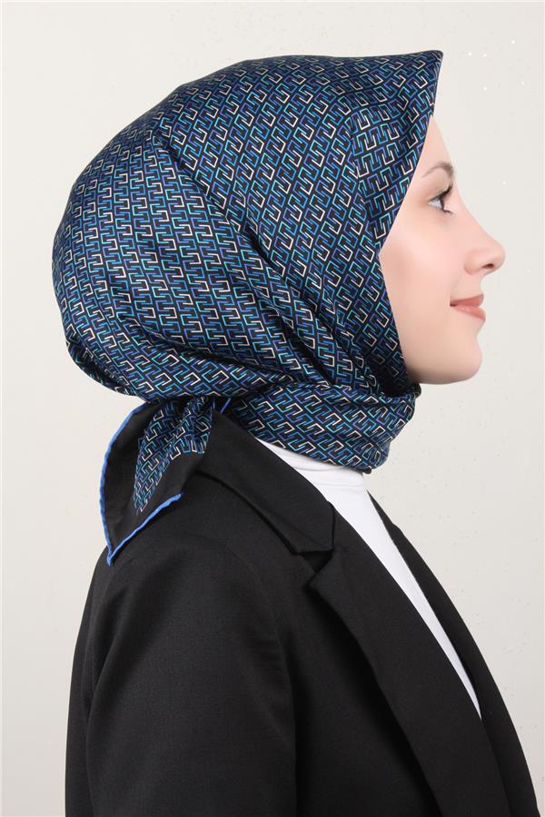 Belli Twil İpek Eşarp 4002-34 Mavi