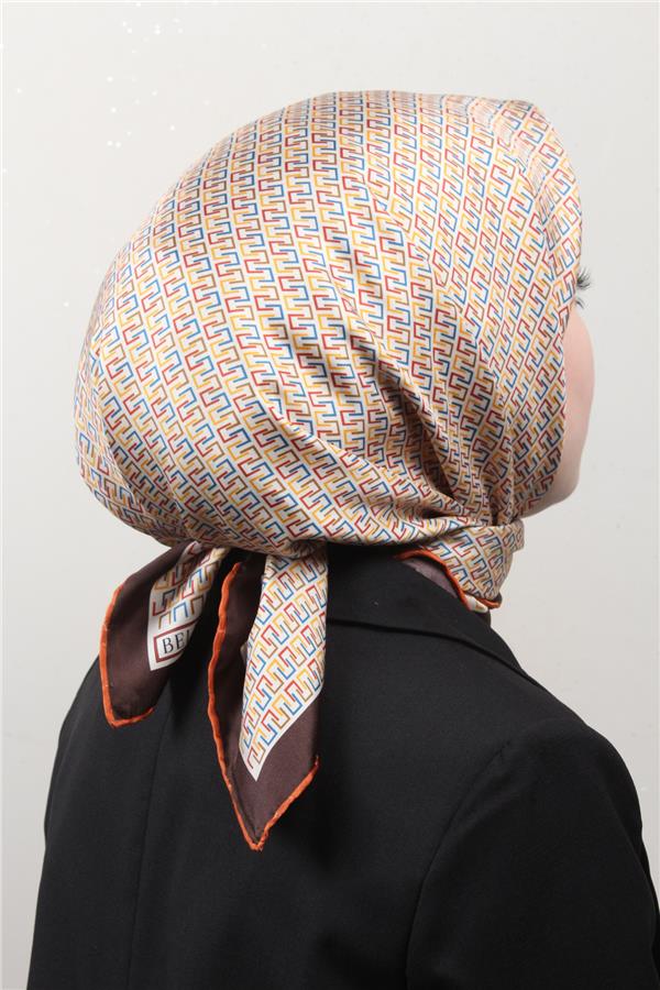 Belli Twil İpek Eşarp 4002-80 Kahverengi